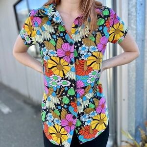 Nooworks Joyce shirt in cosmic floral sz 4x 4xl